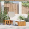 vidaXL Sun Lounger Reclining Brown 200 x 55 x 94cm Solid Acacia wood