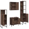 vidaXL 4 Piece Bathroom Cabinet Set Brown Oak Engineered Wood