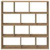 vidaXL Wall Cube Shelf 12 Compartments Artisian Oak Engineered Wood