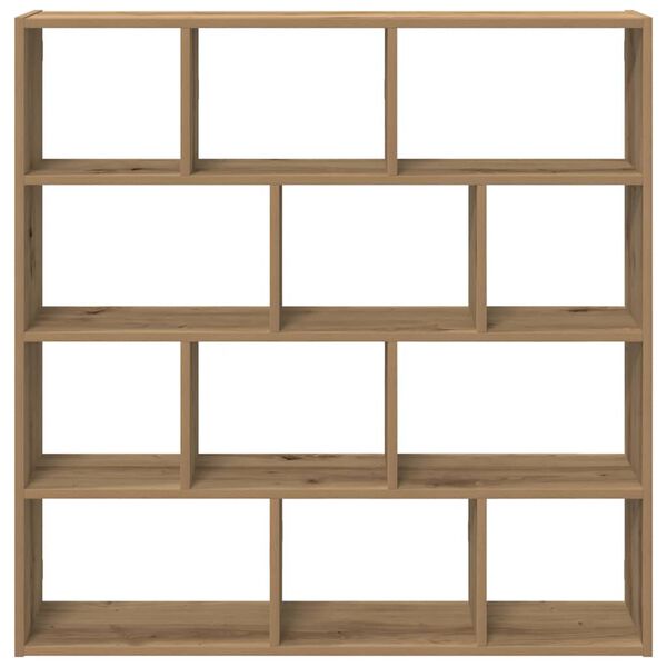 vidaXL Wall Cube Shelf 12 Compartments Artisian Oak Engineered Wood