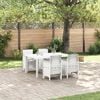 vidaXL Garden Dining Set 5 pcs White Polt rattan