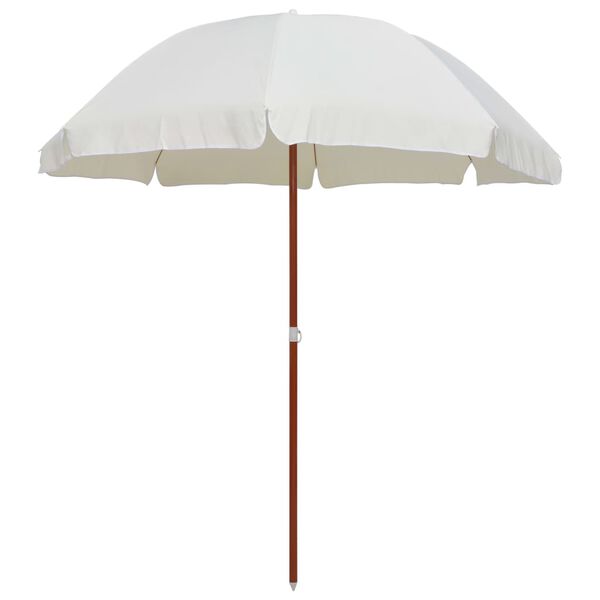vidaXL Garden Parasol with Steel Pole 240 cm Sand