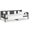 vidaXL Day Bed without Mattress Grey Solid Wood Pine 80x200 cm