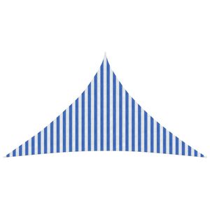 vidaXL Sunshade Sail 5 x 5 x 5 m HDPE Triangular Blue and White