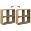 vidaXL Room Divider Bookcase Artisan Oak 69.5x29x69.5 cm Engineered Wood
