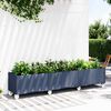 vidaXL Garden Planter with Wheels Blue Grey 240x50x54 cm PP