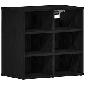 vidaXL Shoe Cabinet Black Oak 52 x 30 x 50.5 cm Engineered Wood