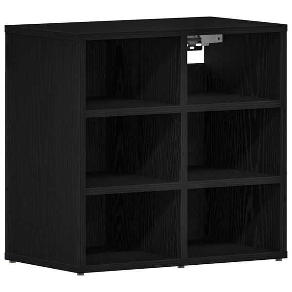 vidaXL Shoe Cabinet Black Oak 52 x 30 x 50.5 cm Engineered Wood