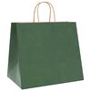vidaXL Paper Bags 250 pcs with Handles Green 32x22x28 cm