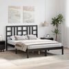 vidaXL Bed Frame without Mattress Black 140x190 cm Solid Wood