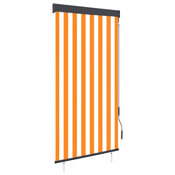 vidaXL Outdoor Roller Blind 80x250 cm White and Orange