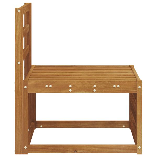 vidaXL Outdoor Middle Sofa Solid Acacia Wood Natural 59 x 63 x 73 cm