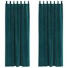 vidaXL Blackout Curtains 2 pcs Dark Green 140 x 260 cm Velvet