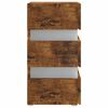 vidaXL LED Bedside Cabinet Smoked Oak 45x35x67 cm Engineered Wood