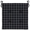 vidaXL Garden Chair Cushions 2 pcs Black Check Pattern 50x50x4 cm Fabric