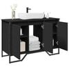 vidaXL Bathroom Sink Cabinet Black 91x35x60 cm Engineered Wood