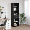 vidaXL Highboard Black Oak 50 x 42.5 x 185 cm Engineered Wood