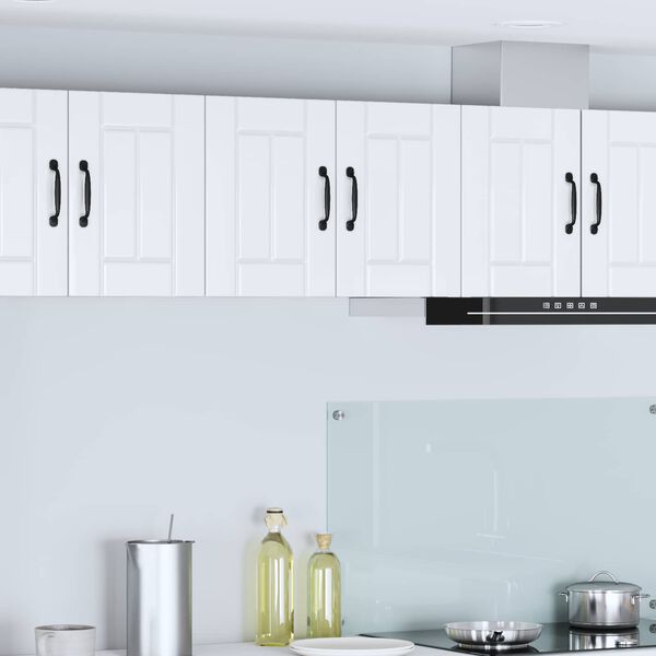 vidaXL Dishwasher Panel Lucca 2 pcs High Gloss White 30 x 31 x 40 cm
