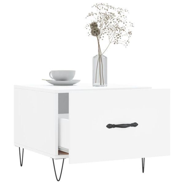 vidaXL Coffee Tables 2 pcs White 50x50x40 cm Engineered Wood