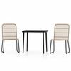 vidaXL 3 Piece Garden Dining Set Oak