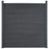 vidaXL Fence Panel Set Grey 180x186 cm WPC