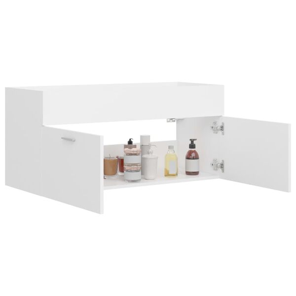 vidaXL Sink Cabinet White 100x38.5x46 cm Engineered Wood