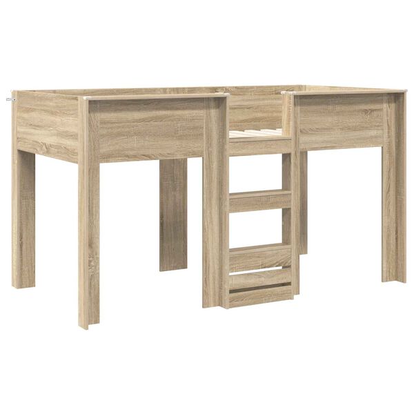 vidaXL Bunk Bed for Kids Sonoma Oak 100 x 200 cm Engineered wood