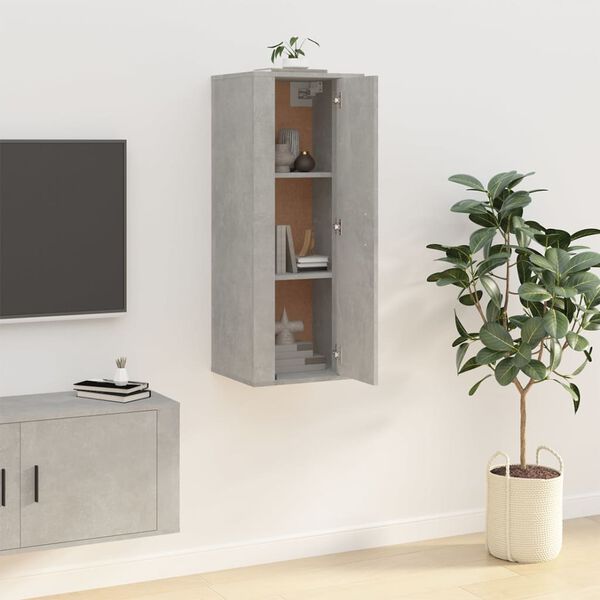 vidaXL Wall Mounted TV Cabinet Concrete Grey 40x34,5x100 cm