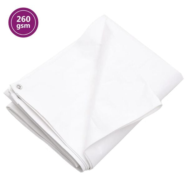 vidaXL Tarpaulin 260 g/m&sup2; 2x3 m White HDPE