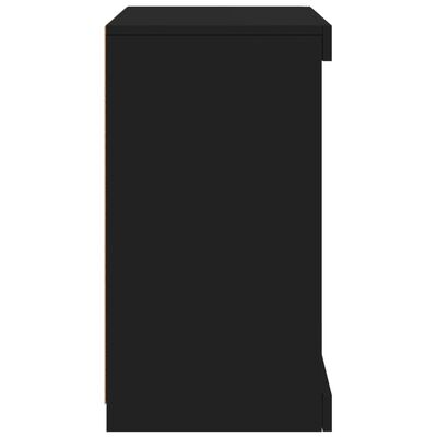 vidaXL Sideboard with LED Lights Black 41x37x67 cm