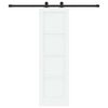 vidaXL Sliding Door White and Black 61 x 198.5 cm Solid Pine Wood