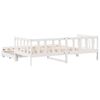 vidaXL Daybed with Trundle and Drawers without Mattress White 90x190 cm Single