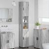 vidaXL Bathroom Cabinet with Storage Grey Sonoma 30 x 35 x 192 cm