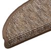 vidaXL Stair Mats 15 pcs 56x17x3 cm Light Brown Half Round