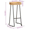 vidaXL Bar Stools 2 pcs Solid Mango Wood