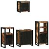 vidaXL Bathroom Furniture Set with Shelf 4 pcs Brown Solid Mango Wood