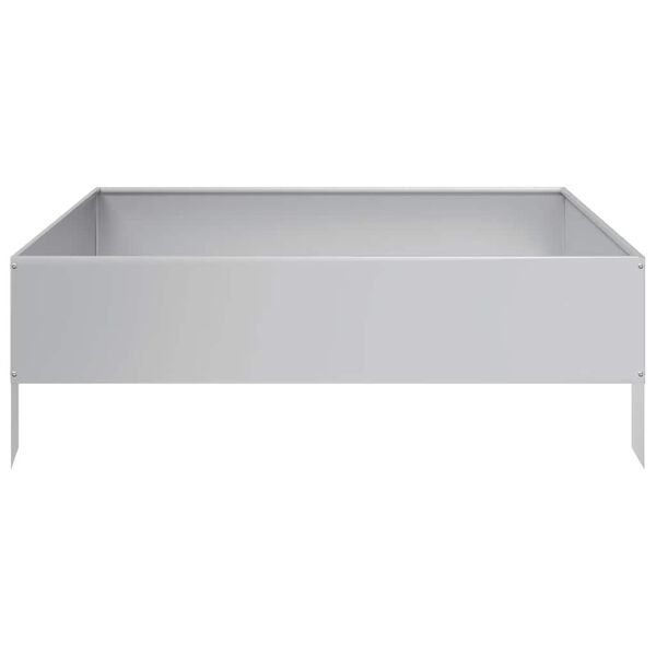 vidaXL Garden Raised Bed 100x100x33.5 cm Galvanised Steel