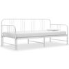 vidaXL Pull-out Sofa Bed Frame without Mattress White Metal 90x200 cm