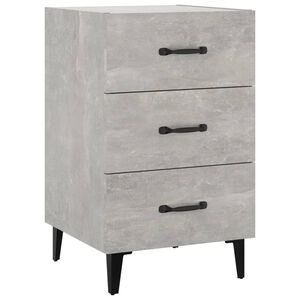 vidaXL Bedside Cabinet Concrete Grey 40x40x66 cm Engineered Wood
