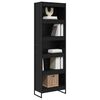vidaXL Book Cabinet 2 pcs Black Oak 60 x 30 x 189.5 cm Engineered Wood