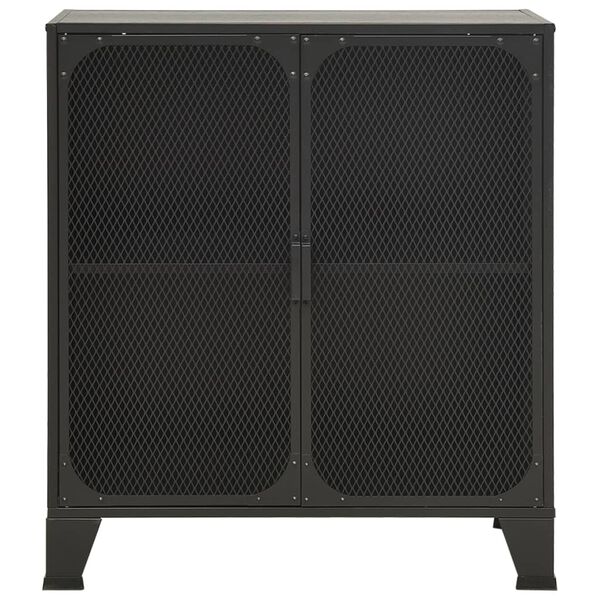 vidaXL Storage Cabinet Grey 72x36x82 cm Metal and MDF