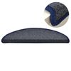 vidaXL Stair Mats 15 pcs 56x17x3 cm Dark Grey and Blue Half Round