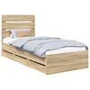 vidaXL Bed Frame with Drawer Sonoma Oak 90 x 190 cm Engineer Wood