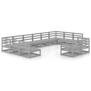 vidaXL 12 Piece Garden Lounge Set Solid Pinewood