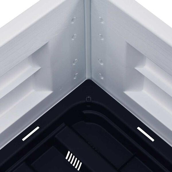 vidaXL Garden Raised Bed PP White 43x43x35 cm