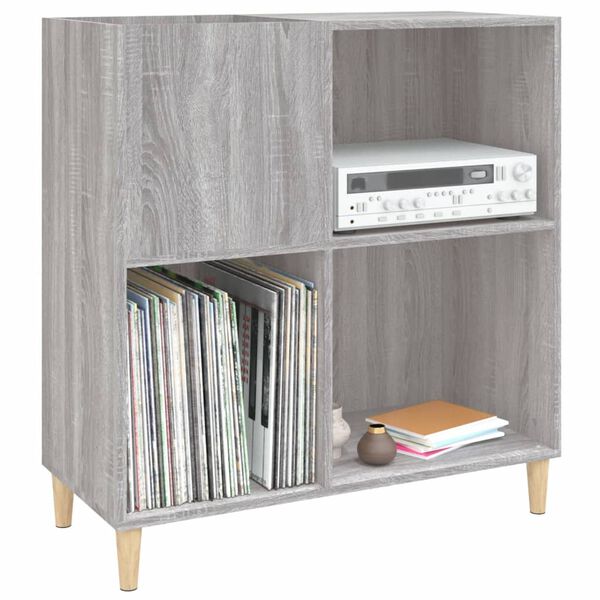 vidaXL Record Cabinet Grey Sonoma 84.5x38x89 cm Engineered Wood