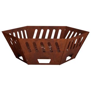 vidaXL Fire Pit Rusty 80 x 80 x 28 cm Weathering Steel