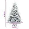 vidaXL Artificial Hinged Christmas Tree Snow Flocked White 180 cm