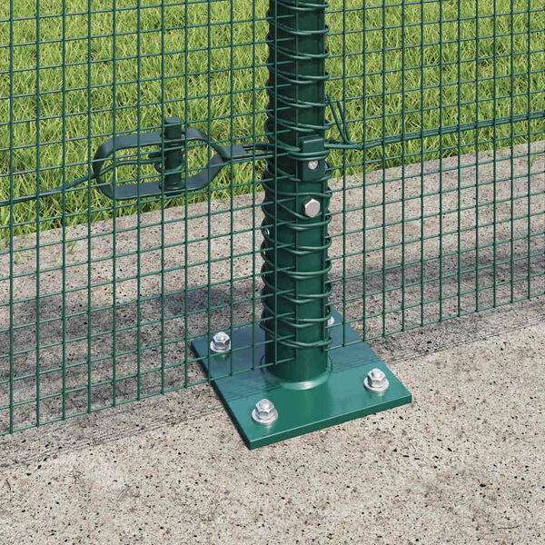 vidaXL Fence Post Green 10 x 0.6 m (12 x 12 mm mesh) Steel and PVC