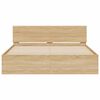 vidaXL Bed Frame with LED without Mattress Sonoma Oak 160x200 cm
